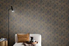 600445 cikkszámú tapéta,  Rasch Cozy Living tapéta katalógusából Geometriai mintás,barna,fekete,lemosható,vlies tapéta
