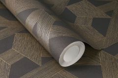 600445 cikkszámú tapéta,  Rasch Cozy Living tapéta katalógusából Geometriai mintás,barna,fekete,lemosható,vlies tapéta