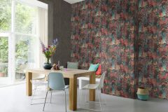 600636 cikkszámú tapéta,  Rasch Cozy Living tapéta katalógusából Természeti mintás,fekete,kék,narancs-terrakotta,piros-bordó,zöld,lemosható,vlies tapéta