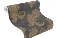 746464 cikkszámú tapéta,  Rasch Indian Style tapéta katalógusából Különleges motívumos,marokkói ,természeti mintás,textil hatású,barna,bézs-drapp,fekete,szürke,lemosható,vlies tapéta