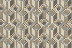 746532 cikkszámú tapéta,  Rasch Indian Style tapéta katalógusából 3d hatású,geometriai mintás,textil hatású,barna,bézs-drapp,fekete,lemosható,vlies tapéta