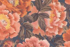 408348 cikkszámú tapéta,  Rasch Kimono tapéta katalógusából Virágmintás,narancs-terrakotta,pink-rózsaszín,lemosható,vlies tapéta