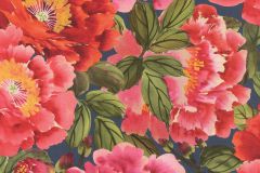 408355 cikkszámú tapéta,  Rasch Kimono tapéta katalógusából Virágmintás,narancs-terrakotta,pink-rózsaszín,piros-bordó,lemosható,vlies tapéta