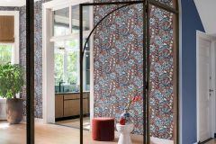 555370 cikkszámú tapéta,  Rasch Lirico tapéta katalógusából Rajzolt,természeti mintás,textil hatású,virágmintás,fekete,narancs-terrakotta,piros-bordó,szürke,vajszín,lemosható,vlies tapéta