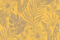 215526 cikkszámú tapéta,  Rasch Sansa tapéta katalógusából Természeti mintás,virágmintás,sárga,szürke,gyengén mosható,papír tapéta