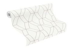 278613 cikkszámú tapéta,  Rasch Selection Paper tapéta katalógusából Geometriai mintás,fehér,papír tapéta