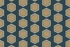 297842 cikkszámú tapéta,  Rasch Sensai tapéta katalógusából Absztrakt,geometriai mintás,arany,türkiz,gyengén mosható,vlies tapéta