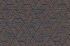 297910 cikkszámú tapéta,  Rasch Sensai tapéta katalógusából Geometriai mintás,barna,kék,gyengén mosható,vlies tapéta
