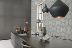 608212 cikkszámú tapéta,  Rasch Sky Lounge tapéta katalógusából 3d hatású,geometriai mintás,különleges felületű,különleges motívumos,ezüst,szürke,lemosható,vlies tapéta