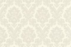 570519 cikkszámú tapéta,  Rasch Trianon XIII tapéta katalógusából Barokk-klasszikus,természeti mintás,textil hatású,textilmintás,virágmintás,ezüst,fehér,szürke,vajszín,lemosható,vlies tapéta