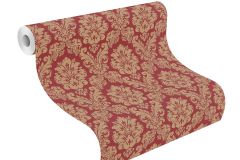 570540 cikkszámú tapéta,  Rasch Trianon XIII tapéta katalógusából Barokk-klasszikus,természeti mintás,textil hatású,textilmintás,virágmintás,arany,bézs-drapp,piros-bordó,lemosható,vlies tapéta
