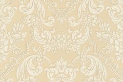 570618 cikkszámú tapéta,  Rasch Trianon XIII tapéta katalógusából Barokk-klasszikus,természeti mintás,textil hatású,textilmintás,virágmintás,bézs-drapp,vajszín,lemosható,vlies tapéta