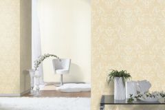 570618 cikkszámú tapéta,  Rasch Trianon XIII tapéta katalógusából Barokk-klasszikus,természeti mintás,textil hatású,textilmintás,virágmintás,bézs-drapp,vajszín,lemosható,vlies tapéta