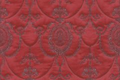 570861 cikkszámú tapéta,  Rasch Trianon XIII tapéta katalógusából Barokk-klasszikus,különleges felületű,textil hatású,textilmintás,gyöngyház,piros-bordó,szürke,lemosható,vlies tapéta