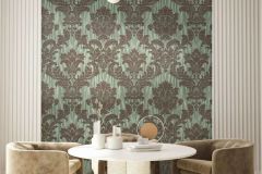 17721 cikkszámú tapéta,  Zeno Maison Luxe tapéta katalógusából Barokk-klasszikus,dekor,textil hatású,kék,szürke,súrolható,vlies tapéta