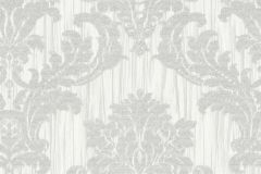 17729 cikkszámú tapéta,  Zeno Maison Luxe tapéta katalógusából Barokk-klasszikus,dekor,textil hatású,fehér,szürke,súrolható,vlies tapéta
